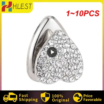 1 ~ 10ШТ Автомобилното Сърце на Диамантени Куки, Инкрустирани с кристали Декор Окачен на притежателя на Вътрешната Таблото Поставяне на Куката Bling Crystal Car