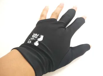10 бр./лот, трехпалые ръкавици за билярд Bison, черни ръкавици от высокоэластичной плат с полупальцами