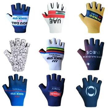 2023 Pro Team Дишащи Велосипедни Ръкавици ОАЕ ИТАЛИЯ, Ръкавици за шоссейного на велосипеда, мъжки спортни ръкавици с полупальцами, мини МТБ Велосипедни ръкавици