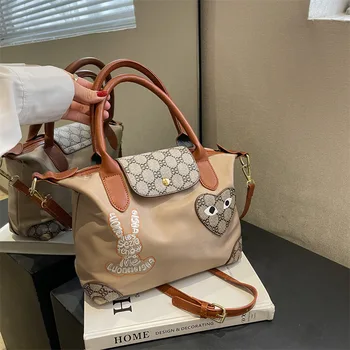 2023 Нова дизайнерска чанта Преносима чанта за кнедлите Нишевая Висока Текстурная чанта през Рамо Луксозна Чанта от плат Оксфорд за Дамски Модни Чанти