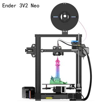 3D принтер Creality На 3 V2, NEO, обновен CRTouch, с автоматично нивелиране, една седалка, всички метални екструдер Bowden и стабилен интегриран дизайн