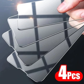 4ШТ Пълно Покритие От Закалено Стъкло За iPhone 11 12 13 14 PRO MAX Защитно Фолио За Екран На iPhone 6 7 8 Plus X XR XS MAX Glass