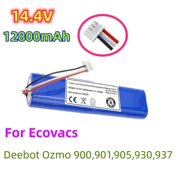 EcovacsDeebotOzmo900901905930937100% оригинална, нова батерия за робот-прахосмукачка 14,4 v 12800 ма с аксесоари за smart home
