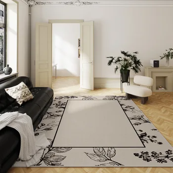 Nordic Light Луксозен килим за хол, домашно нощни подложка за спални, мат голяма площ, просто работа гардероб, нескользящие подложки