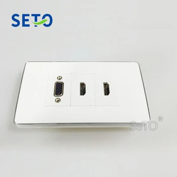 SeTo 120 Тип Двоен HDMI + VGA Панел Стенни пластинчатая изход Трапецеидальная предна панел