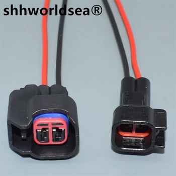 shhworldsea 2 Pin 1.5 мм Женски мъжки Конектор Горивни Инжектори на гориво на Автомобила EV6/EV14 За Dodge LS2 LS3 GM 7283-5967-30