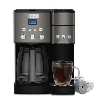 Sonifer-Автоматична кафемашина за приготвяне на капково кафе, Кафемашина за приготвяне на сух Чай, мляко, Керамични двойна чаша, Кухненски уреди