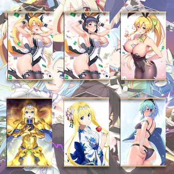 Sword Art Онлайн, Аниме, Манга, с монтиран на стената плакат Превъртане Декорация на дома, Стенно изкуство платно живопис