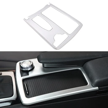Авто сребро ABS, поставка за чаши на централната конзола, рамка, накладки, автомобил с десен за Mercedes Benz E Class C Class W204