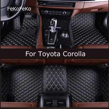 Автомобилни постелки FeKoFeKo по поръчка за Toyota Corolla 2000-2022 години, аксесоари за крака, автомобилни килими