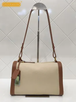 Боядисана дизайнерска чанта на рамото от естествена кожа, дамски чанти-месинджър, модерна чанта-възглавница, софтшелл, дамски чанти-слинги