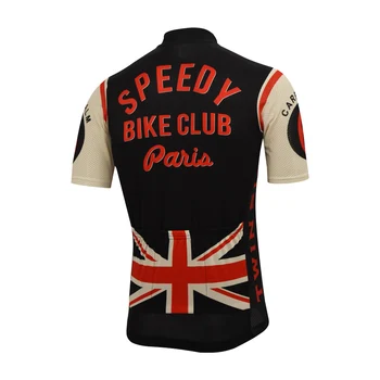 Британски колоездене потници Лятна велосипедна облекло в стил ретро с къс ръкав, Пътен топ, велосипедна облекло Schlafly