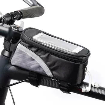 Водоустойчив мотор чанта, чанти на рамката на велосипед, велосипедни чанти със сензорен екран, калъф за мобилен телефон, пътна велосипедна чанта