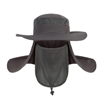 Градинска шапка-чадър за катерене, Лятна, Устойчиви на uv, шапка, Бързосъхнеща, Дишаща богат на функции шапка за риболов, солнцезащитная шапка