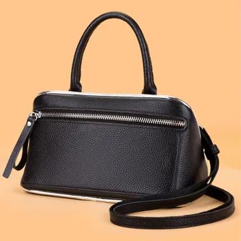 Дамска чанта прост дизайн, 2023 Нов преносим дамска чанта с цип, ретро чанта на едно рамо, Малки портфейли