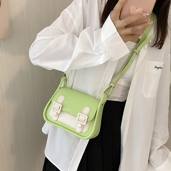 Дамска чанта с стеганым капак 2023, чанти през рамо, чанти през рамо от изкуствена кожа, малки чанти-незабавни посланици Y2K, ежедневни седельная чанта, корейски чанта