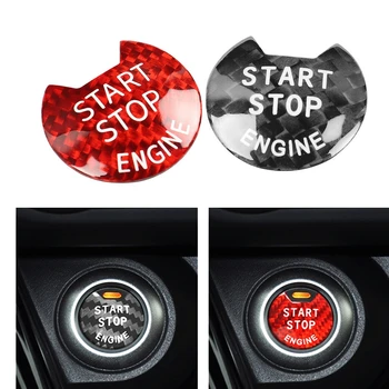 Делото кнопочного ключа за Стартиране на Изключване на двигателя от въглеродни Влакна, Стикер на ключ, лента за украса на Nissan Infiniti Q50 Q60 2011-2019