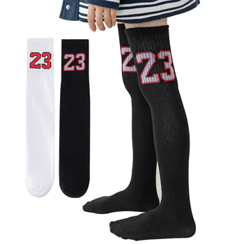 Детски Спортни чорапогащи до коляното за момчета и момичета, памучни чорапи за деца, номер 23, аксесоари за голф, футбол, 2-12 години
