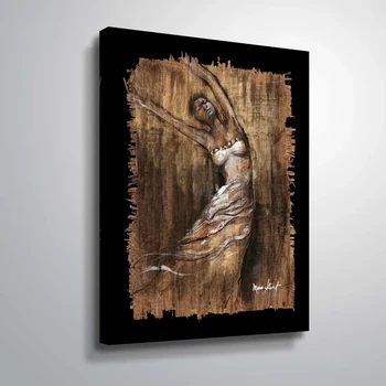 Домашен декоративен платно HD, Красиви женски Танцови щампи, Абстрактни Готини Модулни Картини, монтиран на стената художествен плакат в Рамка