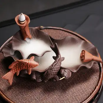 Елегантен държач за ароматни пръчици в Дзен стил, Ръчно изработени, декор на чайна стая, хол, кадилница за тамян, държач за тамян горелки ръчно изработени