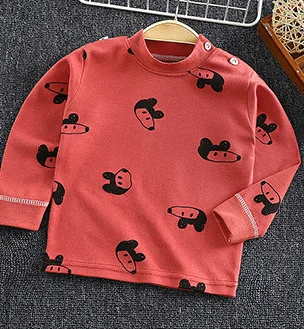 Есенно-зимни дрехи, тениски с изображение на куче за момчета и момичета, памучни тениски с дълъг ръкав, детски блузи с принтом, детски дрехи