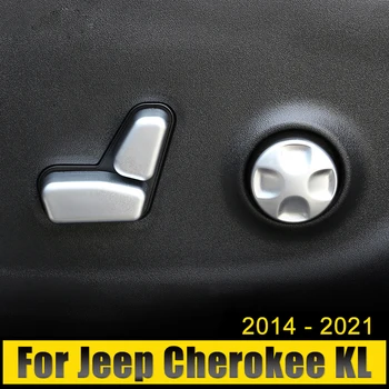 За Jeep Cherokee KL 2014 2015 2016 2017 2018 2019 2020 2021 Превключвател за Регулиране Седалки Ключ За Повдигане на Седалката Декоративна Хастар