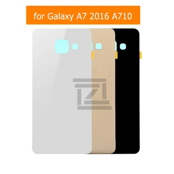 за Samsung Galaxy A7 2016 A710F стъкло на задния капак на отделението за батерията Задната част на задната част на кутията на вратата на достъпа на корпуса с лепило 3 м и Резервни части за ремонт на