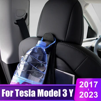 За Tesla, модел 3 y 2017- 2021 2022 2023 2024 Куки за облегалката на автомобилни седалки, закачалка, закрепване за главата с останалите, кука за съхранение, закачалка за чанти, аксесоари