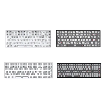 Индивидуална ръчна жични клавиатура с прокладочной структура, бяла механична клавиатура, съвместима с Type-C, режим на 2,4 G за геймъри, преносими КОМПЮТРИ