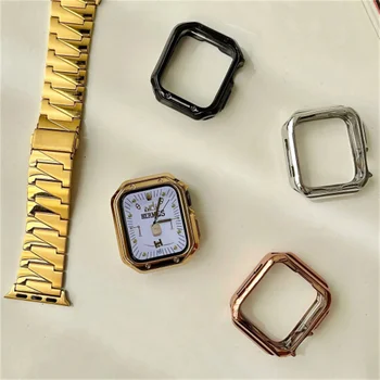 Калъф от TPU за Apple Watch Case 45 mm/41 мм 44 мм/40 мм 42 мм/38 мм, Аксесоари за Броня, Защитно фолио за екрана iWatch Series 6 5 SE 7 Case