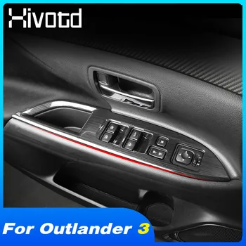 Капачка бутон прозорец Hivotd, против износване на детайли, вътрешна украса, защита за стайлинг, автомобилни аксесоари за Mitsubishi Outlander 3 2016-2021