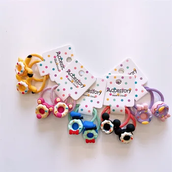 Корейски детски гумени ленти за коса, цветни мини-понички, еластично пръстен за коса, въже за малки момичета, детски прически, аксесоари за малки деца
