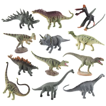 Мини-играчки-динозаври, модел 12 бр., детски образователни играчки, сладки имитиране на животни, малки фигурки за момче, подарък за деца, детски играчки