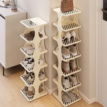 Многопластова домакински Проста тесен шкаф за обувки в коридора, Органайзер за обувки, Пластмасов Шкаф за обувки, държач за съхранение на обувки