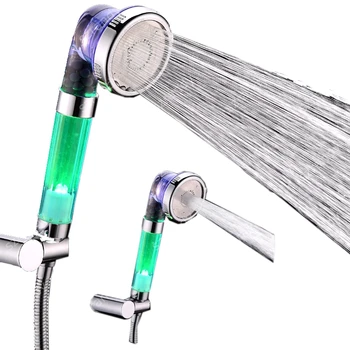 Накрайник за душ с регулируемо усилване зелен цвят, 3 струи вода, богат на функции дъждовна накрайник за душ с филтър