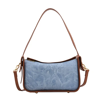 Нова мода, луксозни чанти през рамо от изкуствена кожа, дамски чанти, дамски дънкови чанти, съобщение Безплатна Доставка