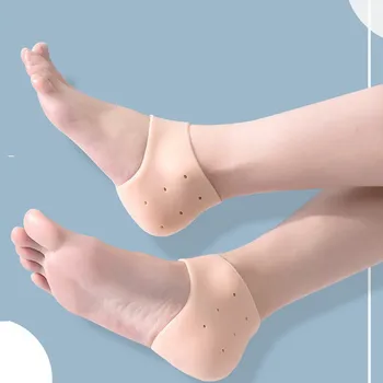 Нови чорапи от силиконов каучук с гелевой подплата за крака, чорапи за петата, еластичен силикон, хидратираща грижа За кожата на краката, Защита на петата
