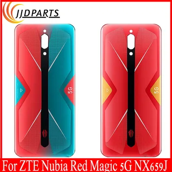 Ново Стъкло за ZTE Nubia Red Magic 5G NX659J Задния капак на отделението за батерията, на вратата на достъпа на корпуса, задната част на кутията с клейкими детайли на корпуса на телефона