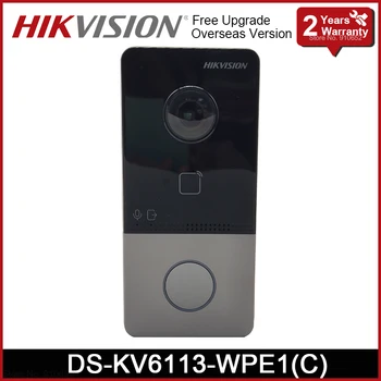 Оригинален Многоезичен Hikvision DS-KV6113-WPE1 (C) 2MP POE Звънец Безжичен видео домофон WIFI Телефонна централа за дома IP65