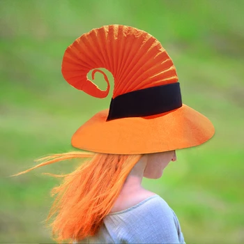 Персонализирани Нов оранжев цвят, с черна шапка вещица в ивица, мъжете И жените обичат горещи взривни модели