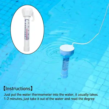 Плаващ термометър за басейн по Фаренхайт, Целзий, Измерване на температура с поплавъка