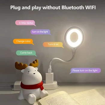 Преносима светодиодна настолна лампа USB Flexo DC5V, led лампа за учене, четене на книги на вашия компютър, преносим КОМПЮТЪР, пръстени за грижа за очите, led настолни лампи