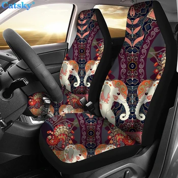 Принт в етнически стил, мандала, китайски дракон на заден план, покривала за автомобилни седалки, няколко цветови варианта