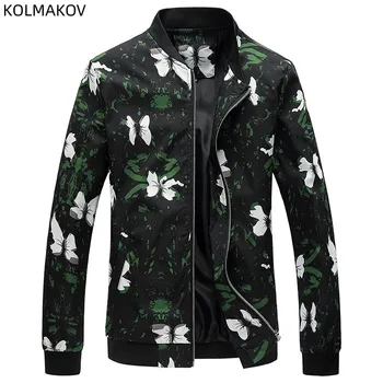 Пролетно-есенни якета 2023, нов стил, мъжко яке с цветя модел, мъжки висококачествено модерно и удобно палто, мъжки-големи размери M-6XL