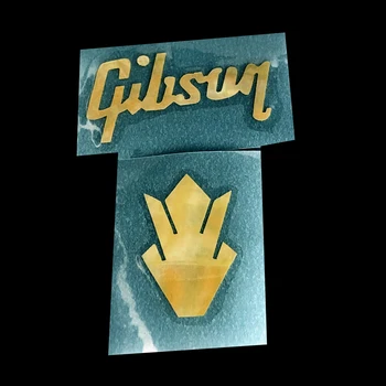 Самозалепващи стикер GiB Crown дебелина 0,1 мм със златен перламутровым логото на Guitar Peghead