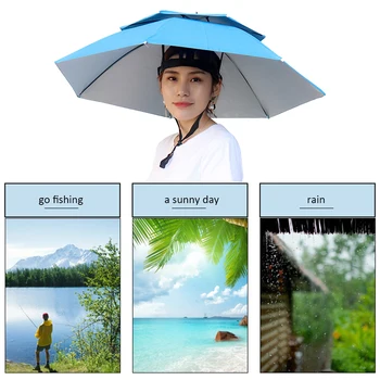 Сгъваеми слънчеви чадъри, със защита от ултравиолетови лъчи, Дишащи шапки, чадъри за риболов