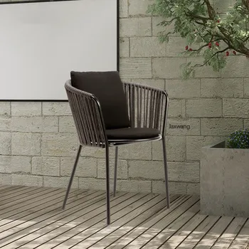 Скандинавски стол за хола, маса за хранене и столове от ратан за отдих на открито, комбинирана Мебел, Градинско Стол на двора