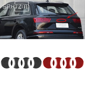 Стикер с логото на задната част на колата е от въглеродни влакна за Audi Q7 2016-2019 Аксесоари за външността на автомобила