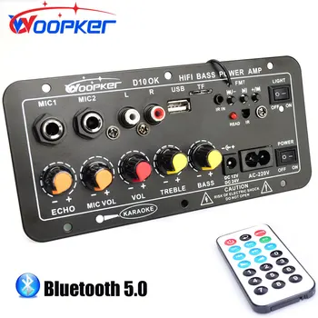 Такса усилвател Woopker Bluetooth, AUX TF Карта USB един 30-120 W за 8-12-инчов динамиката на 110 и 220 В 12 В 24 В Модул аудиоусилителя за субуфера