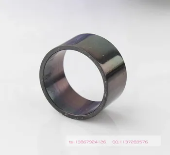 Търговия на едро с 12 мм Черна глазура по-високо качество на 316L широка Плоска метална повърхност Пръстени от неръждаема стомана